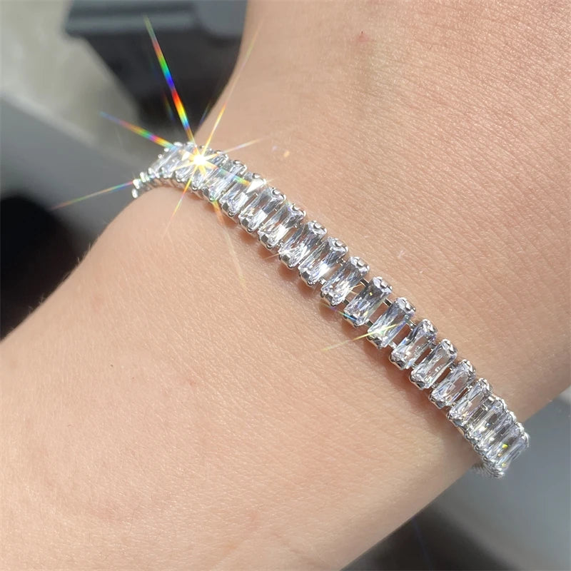 Pulseira Quadrada Luxo em Zircônia