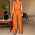 Conjunto Feminino Elegante com Calça Pantalona