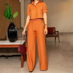 Conjunto Feminino Elegante com Calça Pantalona