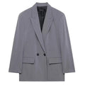 Hxao blazers para mulher preto cinza longo blazer mulher escritório wear manga longa blazer sólido oversized de alta qualidade blazer feminino