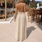 Saia longa feminina boho para praia e verão