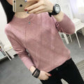 Suéter Feminino Tricô Textura Retangular