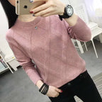 Suéter Feminino Tricô Textura Retangular