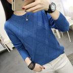 Suéter Feminino Tricô Textura Retangular