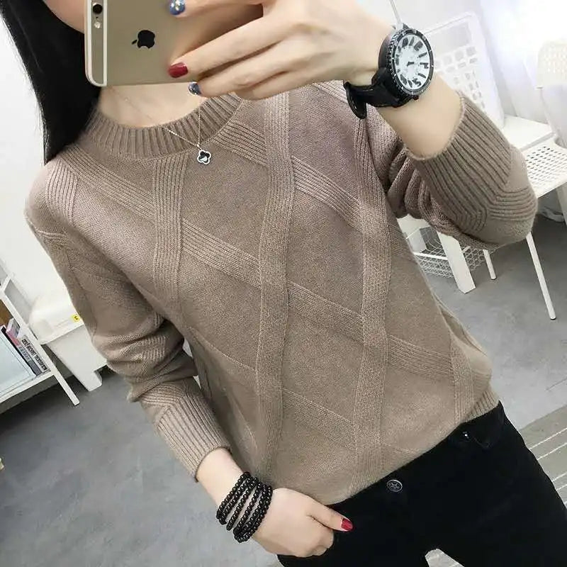 Suéter Feminino Tricô Textura Retangular
