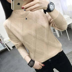 Suéter Feminino Tricô Textura Retangular