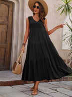 Vestido Agatha Decote V Preto