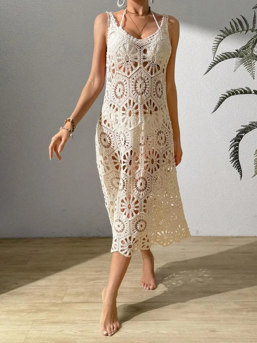 Vestido Angel com Renda e Flor 3D