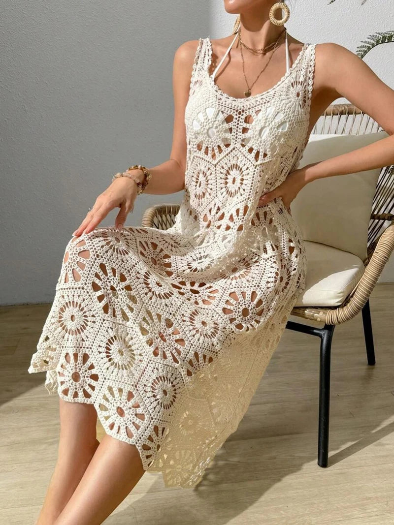 Vestido Angel com Renda e Flor 3D
