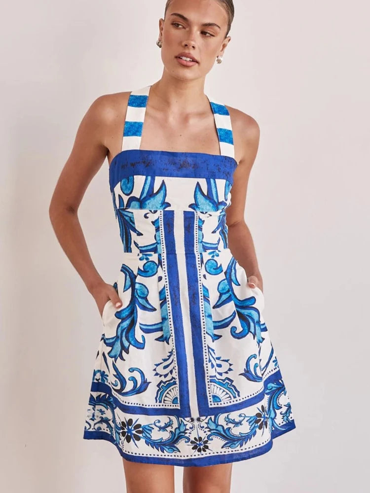 Vestido Boêmio Curto Estampado