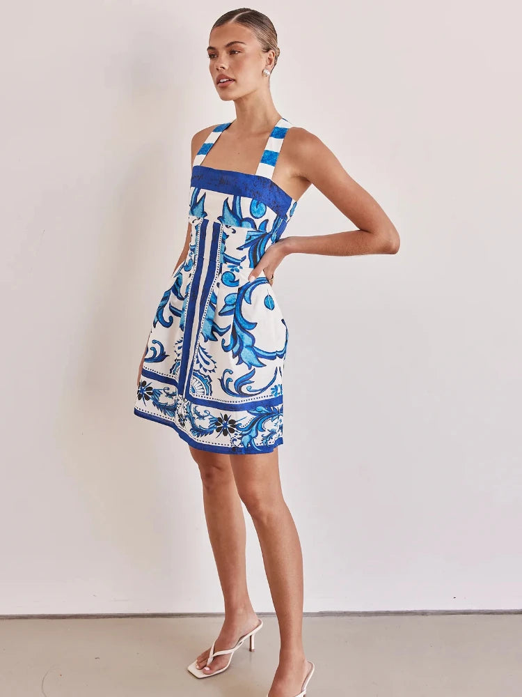 Vestido Boêmio Curto Estampado