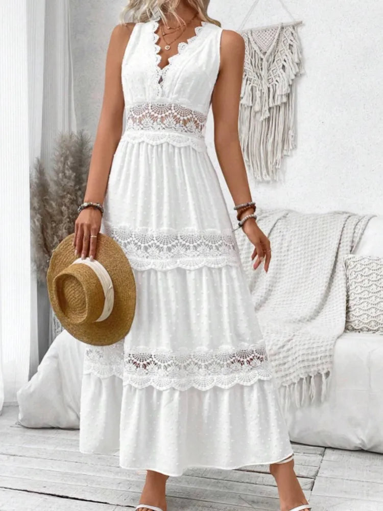Vestido Brenda Branco com Renda