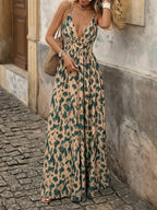 Vestido Estampado Feminino com Costas Abertas
