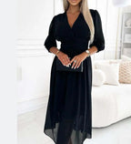 Vestido Fabiane Midi com Decote V
