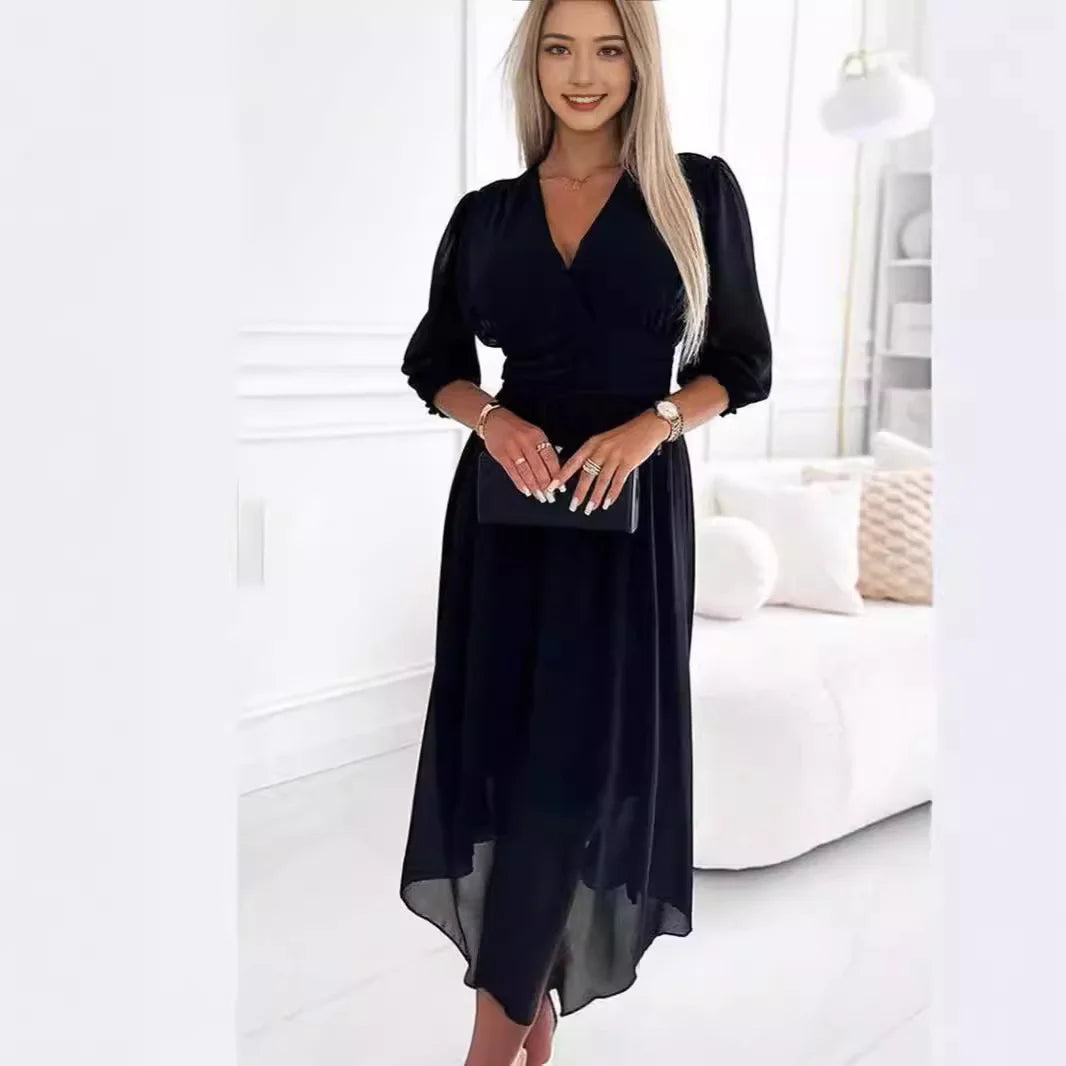 Vestido Fabiane Midi com Decote V