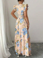 Vestido Feminino Longo com Decote V