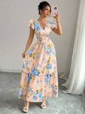 Vestido Feminino Longo com Decote V
