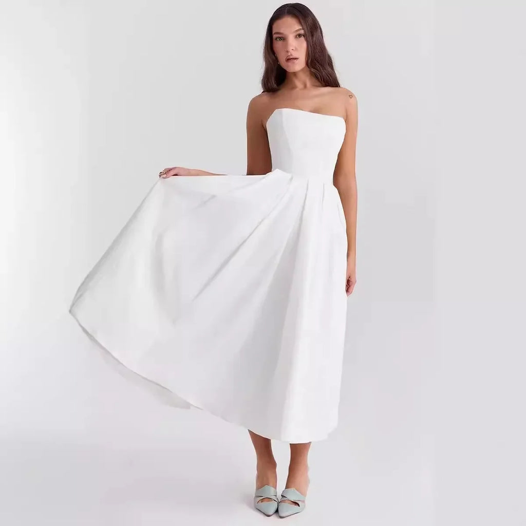 Vestido Julia Branco Ombro a Ombro
