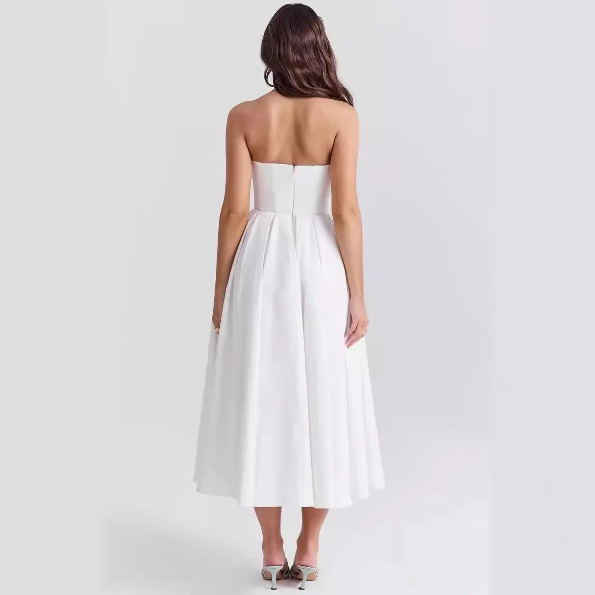 Vestido Julia Branco Ombro a Ombro