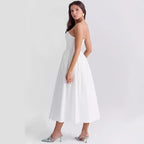 Vestido Julia Branco Ombro a Ombro