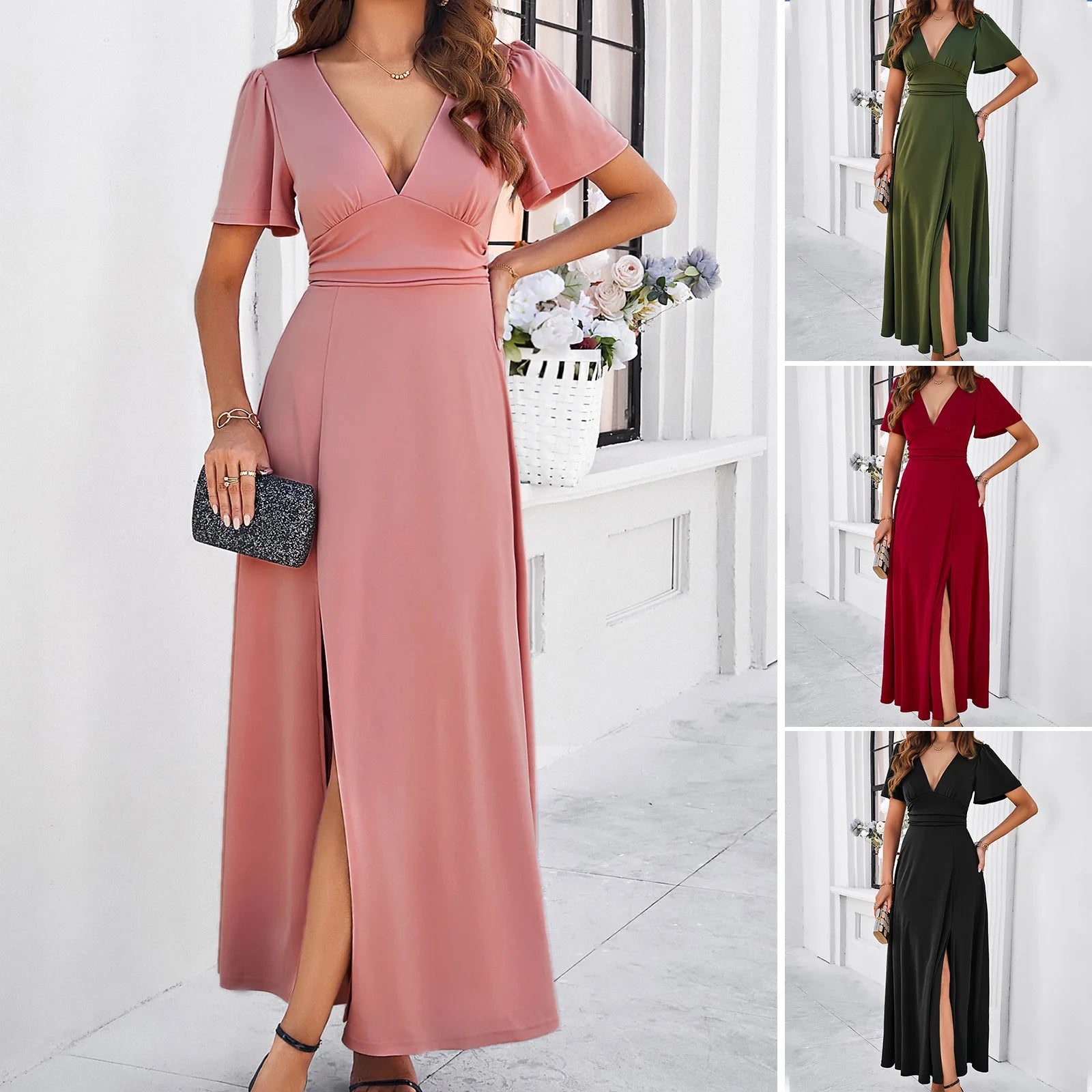 Vestido Lavinia com Decote V