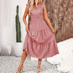 Vestido Livia Detalhe em Botões Rosa 2