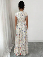 Vestido Longo Floral Feminino com Modelagem Elegante
