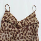 Vestido Midi Tule Estampa Animal Vintage