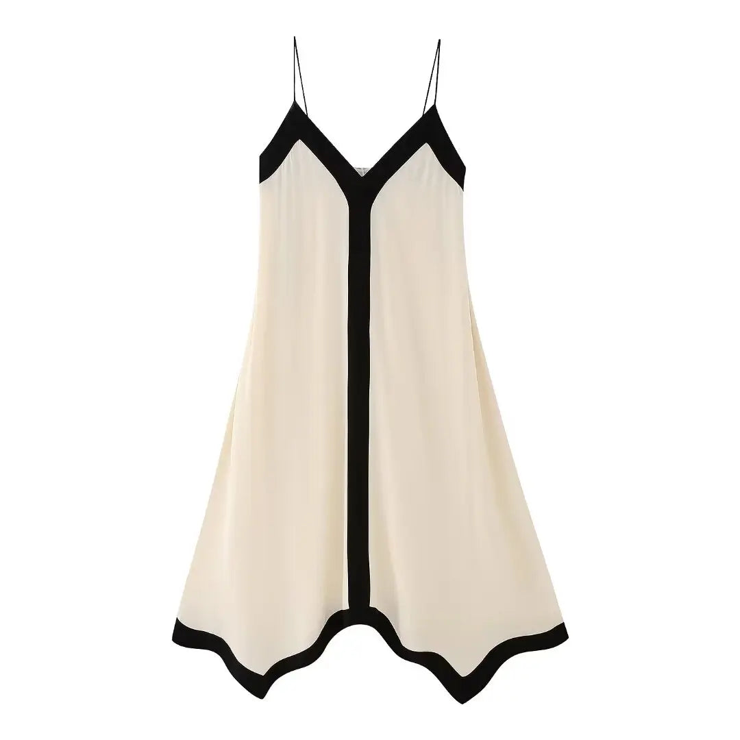 Vestido Solto Francês com Alças Fina