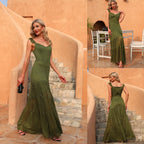 Vestido Tassia Longo com Renda