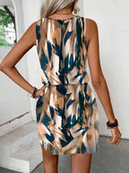 Vestido feminino estampado com modelagem confortável